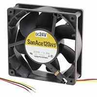 Sanyo Denki America Inc. - 9WS1224H101 - FAN 120X38MM 24VDC IP54 TACH
