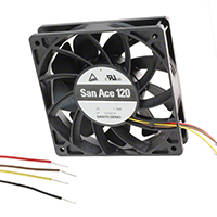 Sanyo Denki America Inc. - 9GV1224P1H011 - FAN 120X38MM 24VDC VANE RBLS