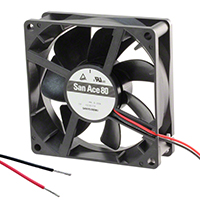 Sanyo Denki America Inc. - 109R0812T4H122 - FAN 80X25MM 12VDC THERM