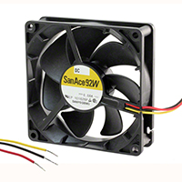 Sanyo Denki America Inc. - 9WL0912P4J001 - FAN 92X25MM 12VDC RBLS IP68