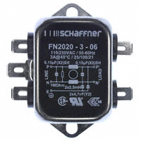 Schaffner EMC Inc. - FN2020-3-06 - LINE FILTER 250VAC 3A CHASS MNT