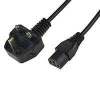 SCS - 770001 - POWER CORD IEC C-13-UK PLUG