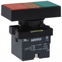 Sensata Technologies/Airpax - ASP2ATL5RLF3F4110AC - SWITCH UNIT PB 22MM RED/GRN IL