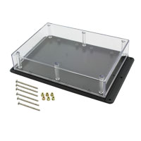 Serpac - WM072RC,BK - BOX PLSTC BLK/CLR 6.88"LX4.88"W