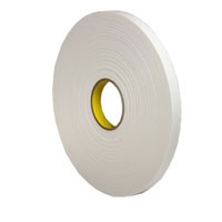 3M - 4462W-1/2"X72YD - TAPE POLY FOAM 1/32 X 1/2" WHT