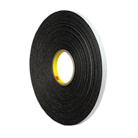3M - 4466B-3/4"X36YD - TAPE POLY FOAM 1/16 X 3/4" BLK