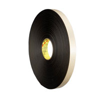 3M - 4492B-1/2"X72YD - TAPE POLY FOAM 1/32 X 1/2" BLK