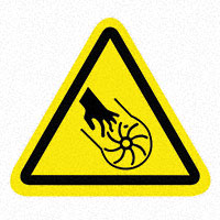 3M (TC) - SAFLBL-2.25TRI-0117-25/PK - SAFETY LABEL - IMPELLER HAZARD -