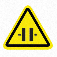 3M (TC) - SAFLBL-2.25TRI-093-25/PK - SAFETY LABEL - CRUSH HAZARD - CL