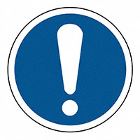 3M (TC) - SAFLBL-2DIA-056-25/PK - SAFETY LABEL - GENERAL MANDATORY