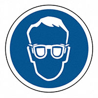 3M (TC) - SAFLBL-2DIA-058-25/PK - SAFETY LABEL - WEAR EYE PROTECTI