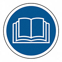 3M (TC) - SAFLBL-2DIA-066-500/PK - SAFETY LABEL - READ MANUAL - 2"