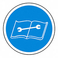 3M (TC) - SAFLBL-2DIA-068-500/PK - SAFETY LABEL - READ SERVICE MANU