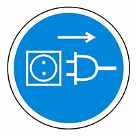 3M (TC) - SAFLBL-2DIA-069-500/PK - SAFETY LABEL - DISCONNECT POWER