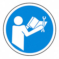 3M (TC) - SAFLBL-2DIA-070-25/PK - SAFETY LABEL - READ SERVICE MANU