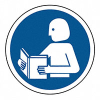 3M (TC) - SAFLBL-2DIA-076-500/PK - SAFETY LABEL - READ MANUAL - 2"