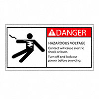 3M (TC) - SAFLBL-2X4-001-25/PK - SAFETY LABEL - DANGER - HAZARDOU