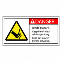 3M (TC) - SAFLBL-2X4-016-25/PK - SAFETY LABEL - DANGER - BLADE HA