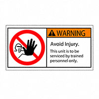 3M (TC) - SAFLBL-2X4-022-25/PK - SAFETY LABEL - WARNING - TRAINED