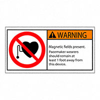 3M (TC) - SAFLBL-2X4-023-25/PK - SAFETY LABEL - MAGNETIC FIELDS P