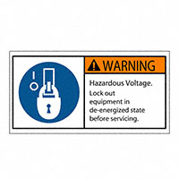 3M (TC) - SAFLBL-2X4-027-25/PK - SAFETY LABEL - WARNING- HAZARDOU