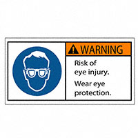 3M (TC) - SAFLBL-2X4-028-25/PK - SAFETY LABEL - RISK OF EYE INJUR