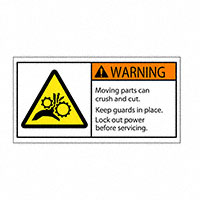 3M (TC) - SAFLBL-2X4-039-500/PK - SAFETY LABEL - WARNING - CRUSH H