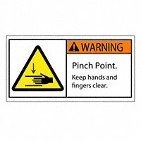 3M (TC) - SAFLBL-2X4-041-500/PK - SAFETY LABEL - WARNING - PINCH P