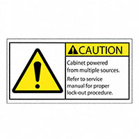 3M (TC) - SAFLBL-2X4-046-500/PK - SAFETY LABEL - CAUTION - CABINET