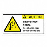 3M (TC) - SAFLBL-2X4-052-500/PK - SAFETY LABEL - CAUTION - ENTANGL