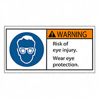 3M (TC) - SAFLBL-2X4-072-25/PK - SAFETY LABEL - RISK OF EYE INJUR