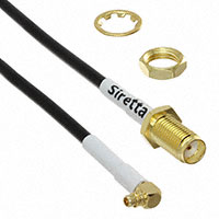 Siretta Ltd - ASMK015X174S11 - MMCX RIGHT ANGLE TO SMA F BULKHE