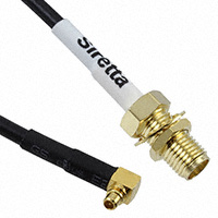 Siretta Ltd - ASMK020X174S11 - MMCX RIGHT ANGLE TO SMA F BULKHE
