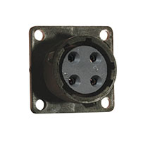 Souriau - UTS012D4S - CONN RCPT SQ FLNG 4POS W/SKT PCB