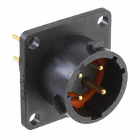 Souriau - UTS012D4P - CONN RCPT SQ FLNG 4POS W/PIN PCB