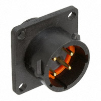 Souriau - UTS012E4P - CONN RCPT SQ FLANGE 4POS W/PIN