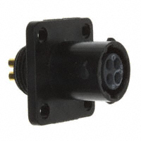 Souriau - UTS08E4S - CONN RCPT SQ FLANGE 4POS W/SCKT