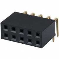 Sullins Connector Solutions - PPPC052LJBN-RC - CONN FEMALE 10POSDL .1" R/A GOLD