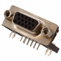 Sullins Connector Solutions - SDS108-PRW1-F15-SN63-1 - CONN DSUB HD RCPT 15POS R/A SLDR
