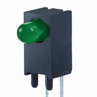 SunLED - XPV1LUG147D - LED 3MM GREEN DIFF 1POS RA CBI