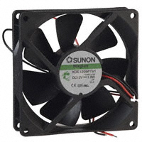 Sunon Fans - KDE1209PTV1.13.MS.A.GN - FAN AXIAL 92X25MM 12VDC WIRE