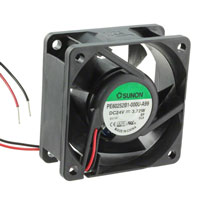 Sunon Fans - PE60252B1-000U-A99 - FAN 60X25MM 24VDC 36.0 CFM