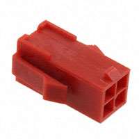 TE Connectivity AMP Connectors - 1-172159-2 - CONN CAP RCPT 4POS MINI-UMNL RED