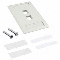 TE Connectivity AMP Connectors - 1-2111009-3 - FACEPLATE SNGL GANG 2PORT WHITE