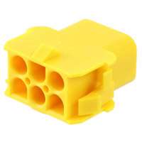 TE Connectivity AMP Connectors - 1-480705-4 - CONN CAP 6POS UNIV-M-N-L YELLOW