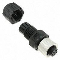 TE Connectivity AMP Connectors - 1838274-4 - CONN FEMALE M12 8POS STR BLACK
