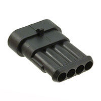 TE Connectivity AMP Connectors - 282106-1 - CONN TAB HOUSING 4POS BLACK