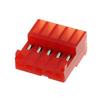 TE Connectivity AMP Connectors - 3-644038-5 - CONN RCPT 5POS 22AWG .100 RED