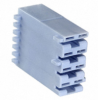 TE Connectivity AMP Connectors - 521206-1 - CONN RCPT HOUSING 0.25 4POS BLUE