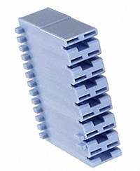 TE Connectivity AMP Connectors - 521209-2 - CONN RCPT HOUSING 0.25 7POS BLUE